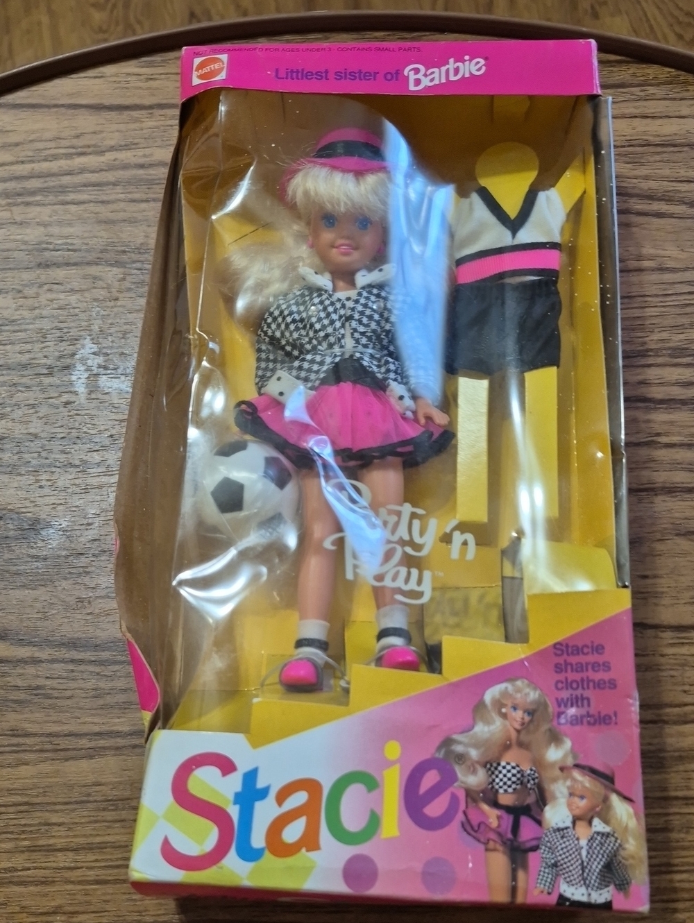 New In Box Stacie Doll 'Party 'n Play' with Soccer Accessory - Barbie Line